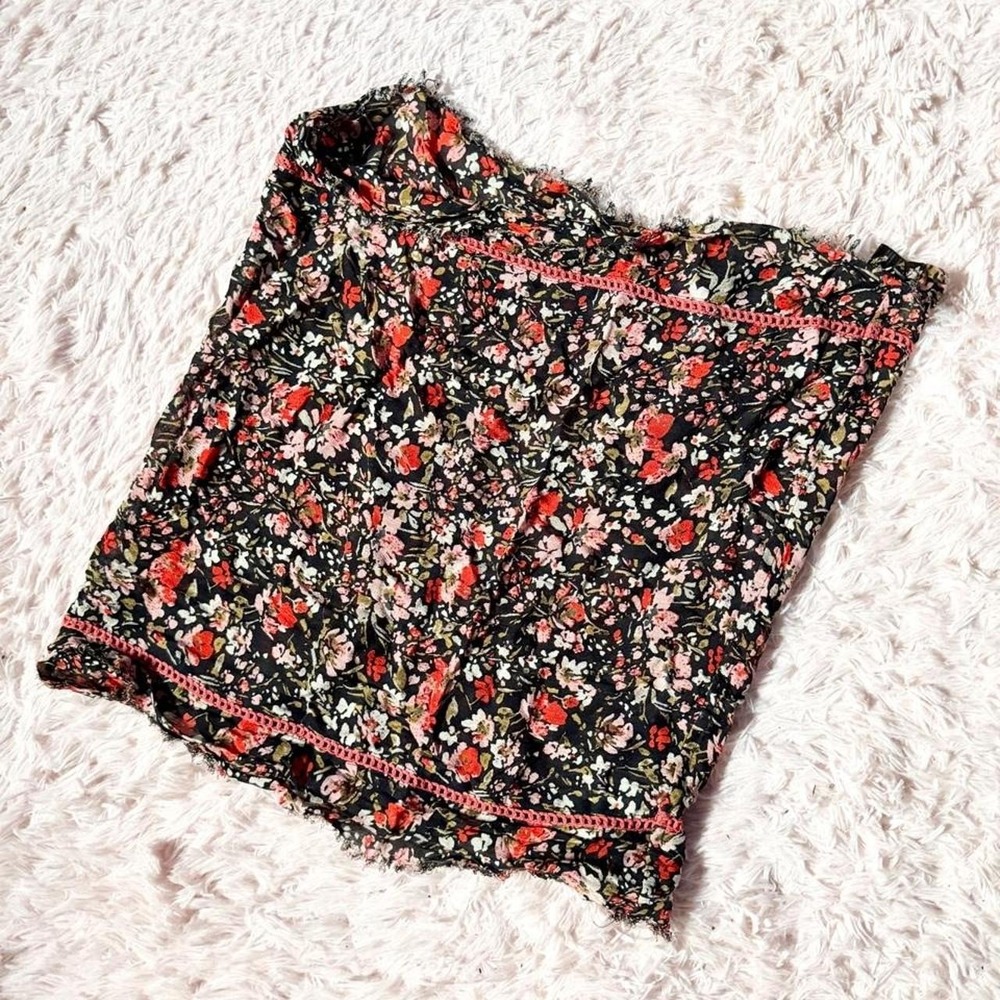 Cottage Core Dark Boho Floral Distressed Earthy Artisan Infinity Scarf Hipster